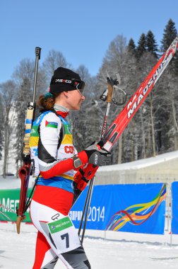 Cup of Russia on biathlon in Sochi on February 10, 2012. clipart