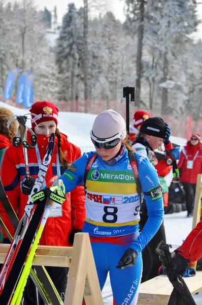 Coppa di Russia su biathlon in Sochi il 10 febbraio 2012 . — Foto Stock