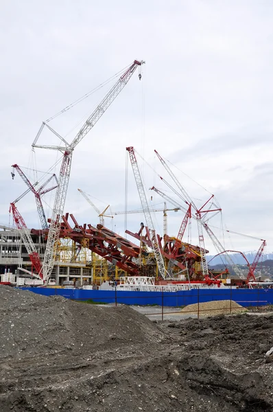 A fő stadion az Olimpiai Park építési — Stock Fotó