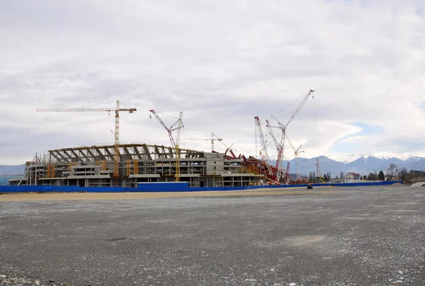Construction of the main stadium in the Olympic Park — Stock Photo, Image