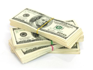 Stack of $100 bills clipart