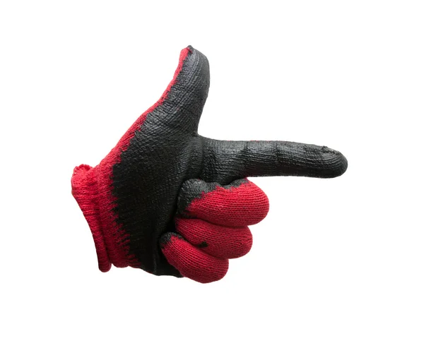 Вказуючи напрямок рукавички — стокове фото