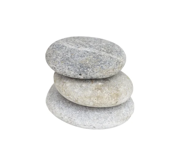 Pilha de pedras isoladas no fundo branco — Fotografia de Stock