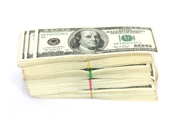 Stack of $100 bills — Stock Photo, Image