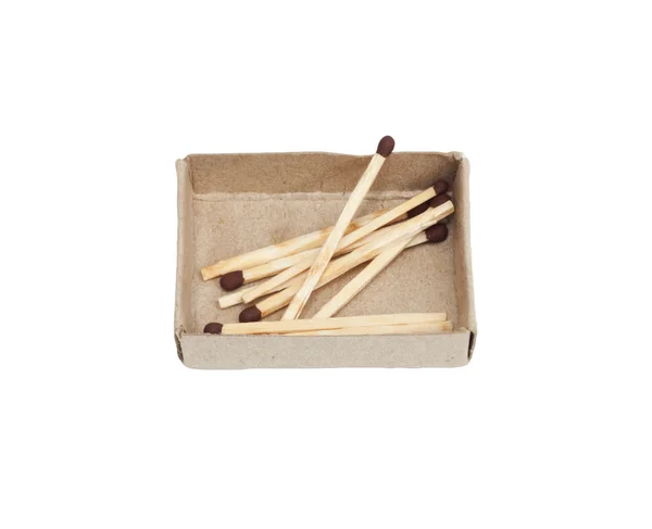 Matches in a box on a white background — Stock Photo, Image