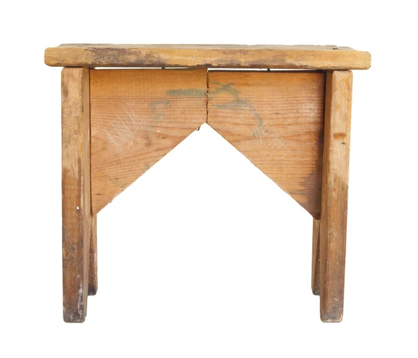 Παλιά ξύλινη καρέκλα σε λευκό φόντο — Φωτογραφία Αρχείου