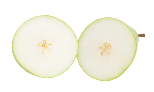 切片??孤立在白色背景上的梨 — 图库照片