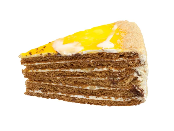 오렌지 케이크는 흰 배경에서만 발견 된다 — 스톡 사진