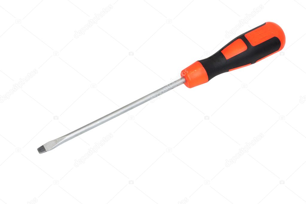 New screwdriver (isolated on white)