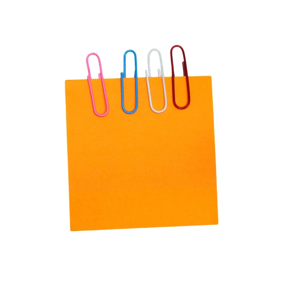 Oranje blanco papier — Stockfoto