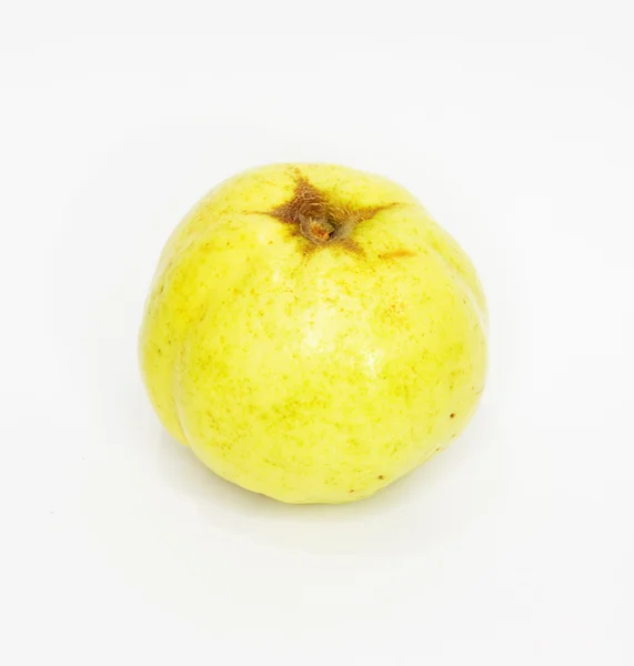Kweepeer (gouden appel) geïsoleerd op witte achtergrond — Stockfoto