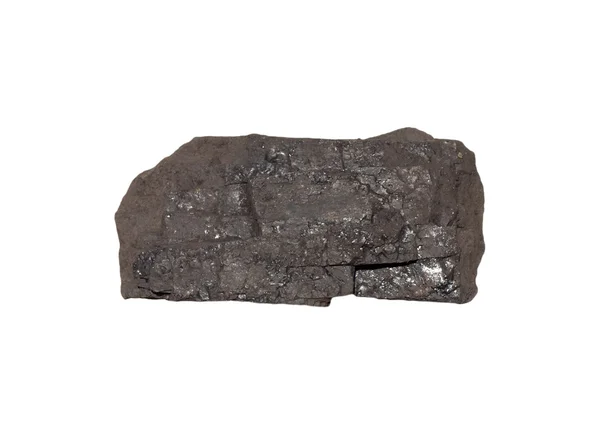 Carbón sobre fondo blanco aislado — Foto de Stock
