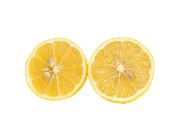 Limón cortado en dos partes — Foto de Stock