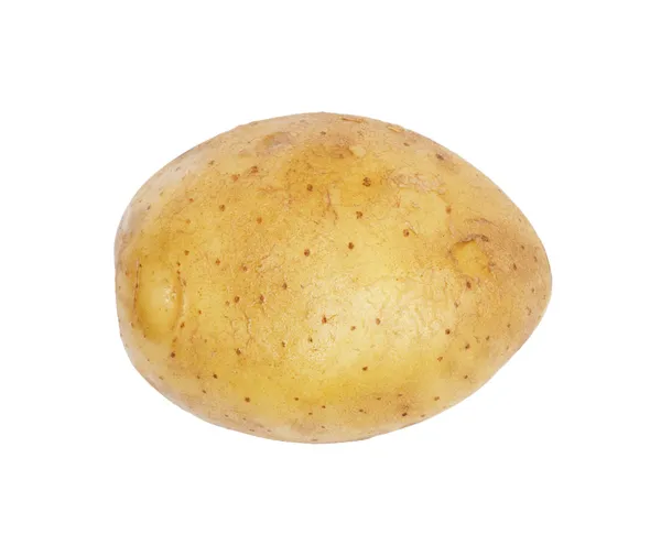 Jeden ziemniak na białym tle, obiekt na białym tle — Zdjęcie stockowe