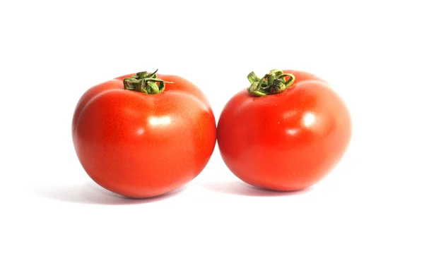 Two tomato isolated on white background. — Stock Photo, Image