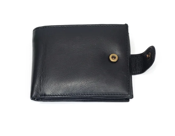 Black purse on a white background — Stock Photo, Image