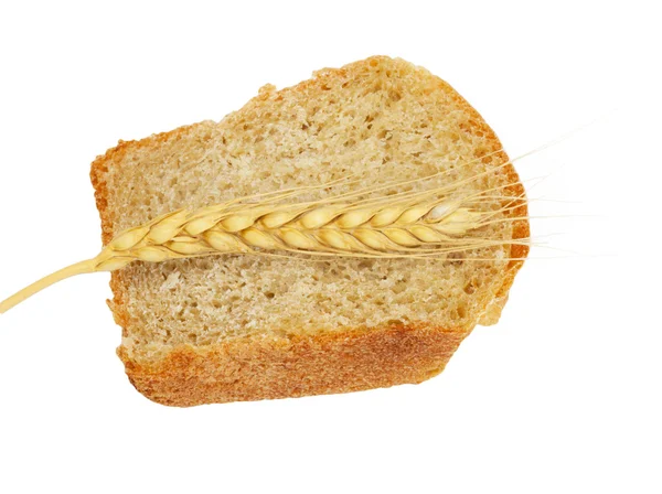 Bread with wheat and ears — Stock Photo, Image