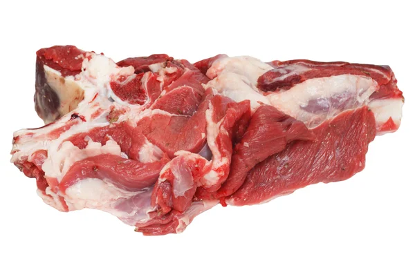 Ruwe vlees op een witte achtergrond — Stok fotoğraf