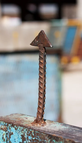 Paslı metal pin — Stok fotoğraf