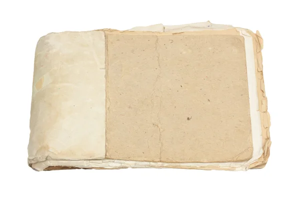Старий папір ізольований на білому — стокове фото