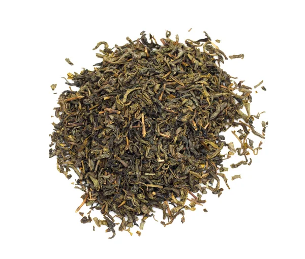 Grønn te isolert på hvit – stockfoto