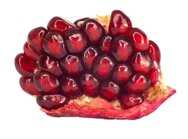 Extreme close-up achtergrond van een rode sappige rijp granaatappel-frui — Stockfoto