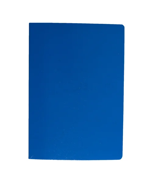 Niebieska książka na białym tle — Zdjęcie stockowe