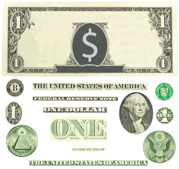 Набор детальных орнаментов на основе одного доллара — стоковое фото