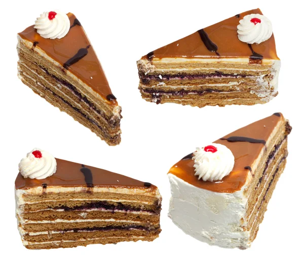 Užijte si přestávky na kávu s jedlé brownie dort a sweet smel — Stock fotografie