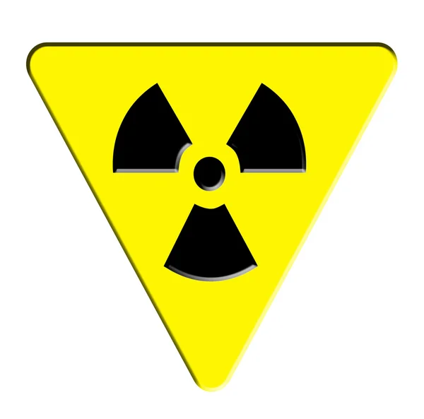Sinal radioativo — Fotografia de Stock