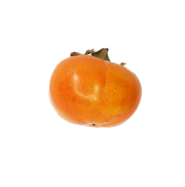 Orange reife Kaki isoliert auf weißem Hintergrund — Stockfoto