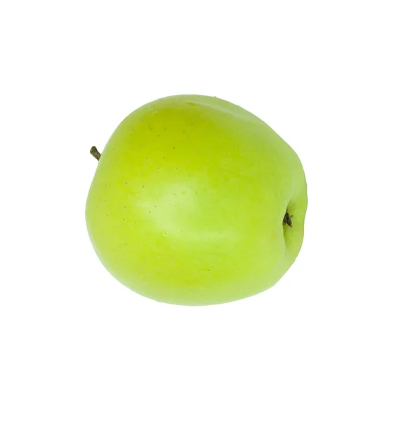 Ένα ώριμο πράσινο μήλο. απομονωθεί σε λευκό — Φωτογραφία Αρχείου