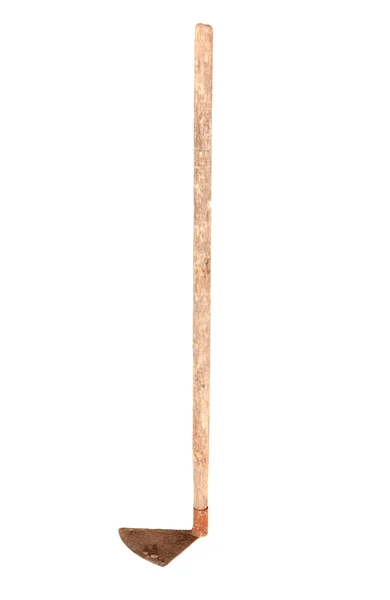 İZOLELİ, beyaz arka plan üzerinde paslanmış cleaver yaşlanma — Stok fotoğraf
