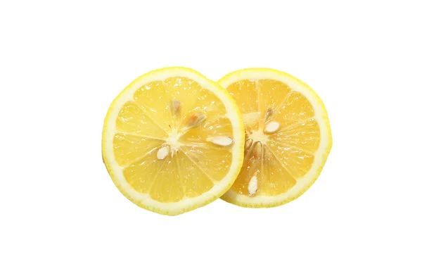 Лимон на білому тлі — стокове фото