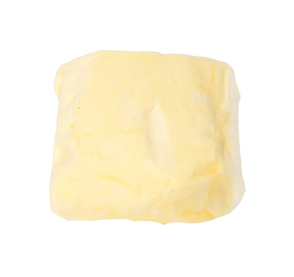 클리핑 패스와 함께 흰색 절연 버터 — 스톡 사진