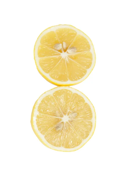 Taze limon tamamlayan bir beyaz zemin üzerine. — Stok fotoğraf