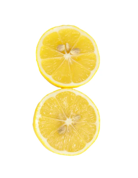 Iki parçaya kesilmiş limon — Stok fotoğraf