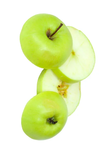흰색으로 분리 된 푸른 사과 — 스톡 사진