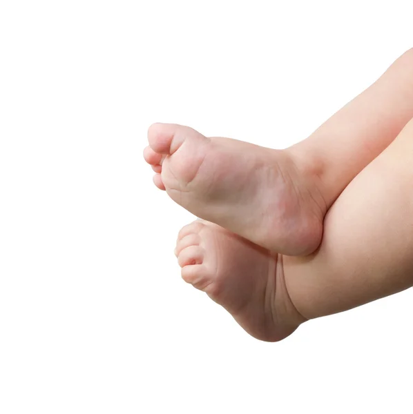 Newborn baby feet isolated on white — Stock Photo, Image