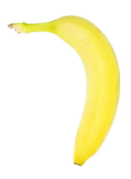 Banana madura isolada sobre fundo branco — Fotografia de Stock