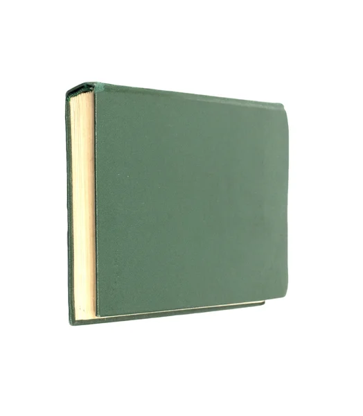 Green books on white background isolated — Stock Photo, Image