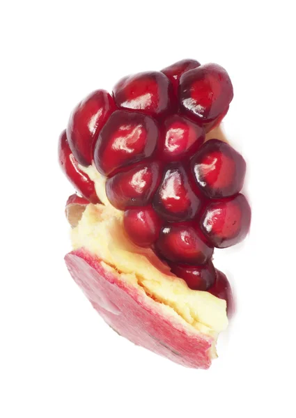 Extreme close up background of a red juicy ripe pomegranate frui — Stock Photo, Image