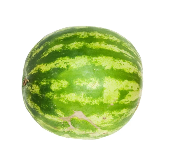 Uma grande melancia. Isolado em branco — Fotografia de Stock