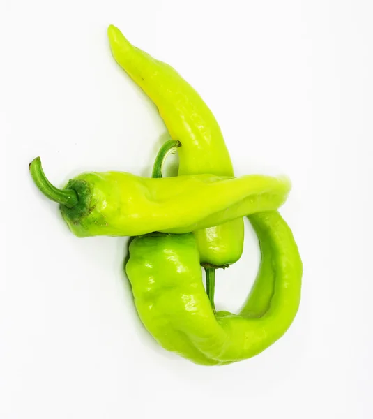 Groene chili peppers — Stockfoto