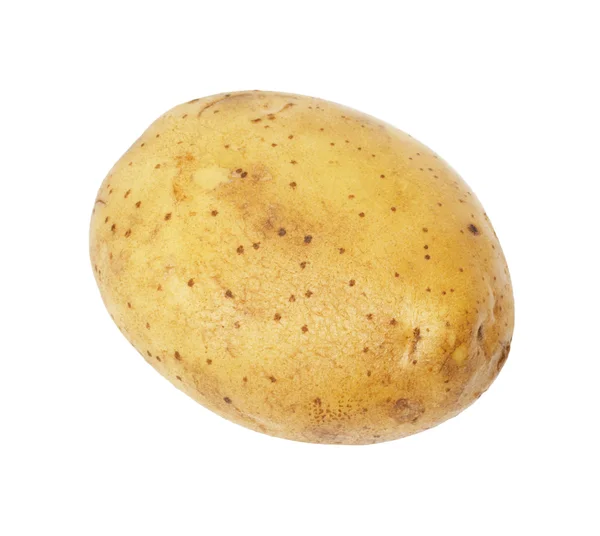Jeden brambor, samostatný objekt na bílém pozadí — Stock fotografie