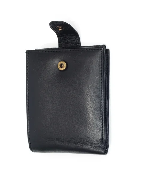 Black purse on a white background — Stock Photo, Image