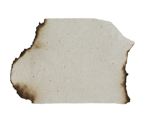 Carta bruciata isolata su sfondo bianco — Foto Stock
