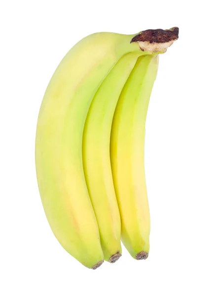 Bananes isolées sur fond blanc + Sentier de coupe — Photo