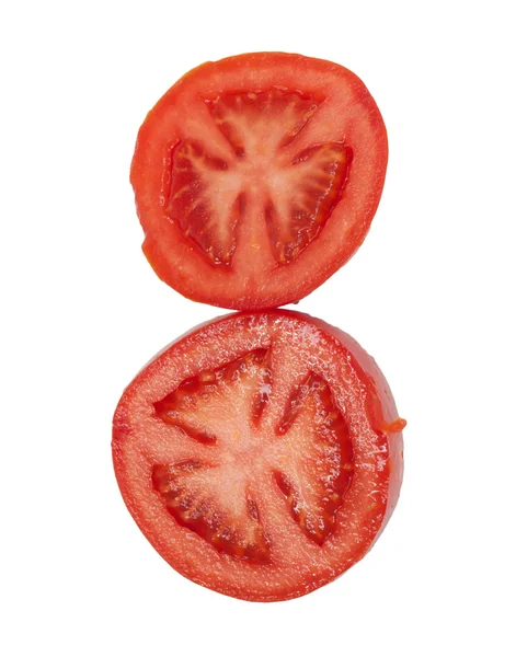 Frische reife Tomaten isoliert auf weißem Hintergrund — Stockfoto