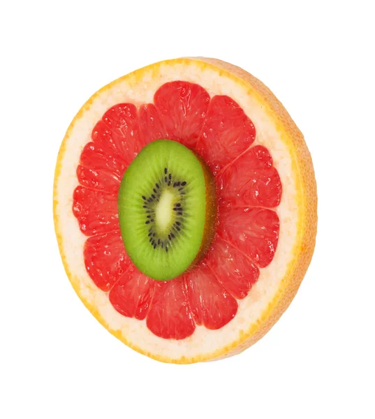 Izolované kiwi a grapefruity — Stock fotografie